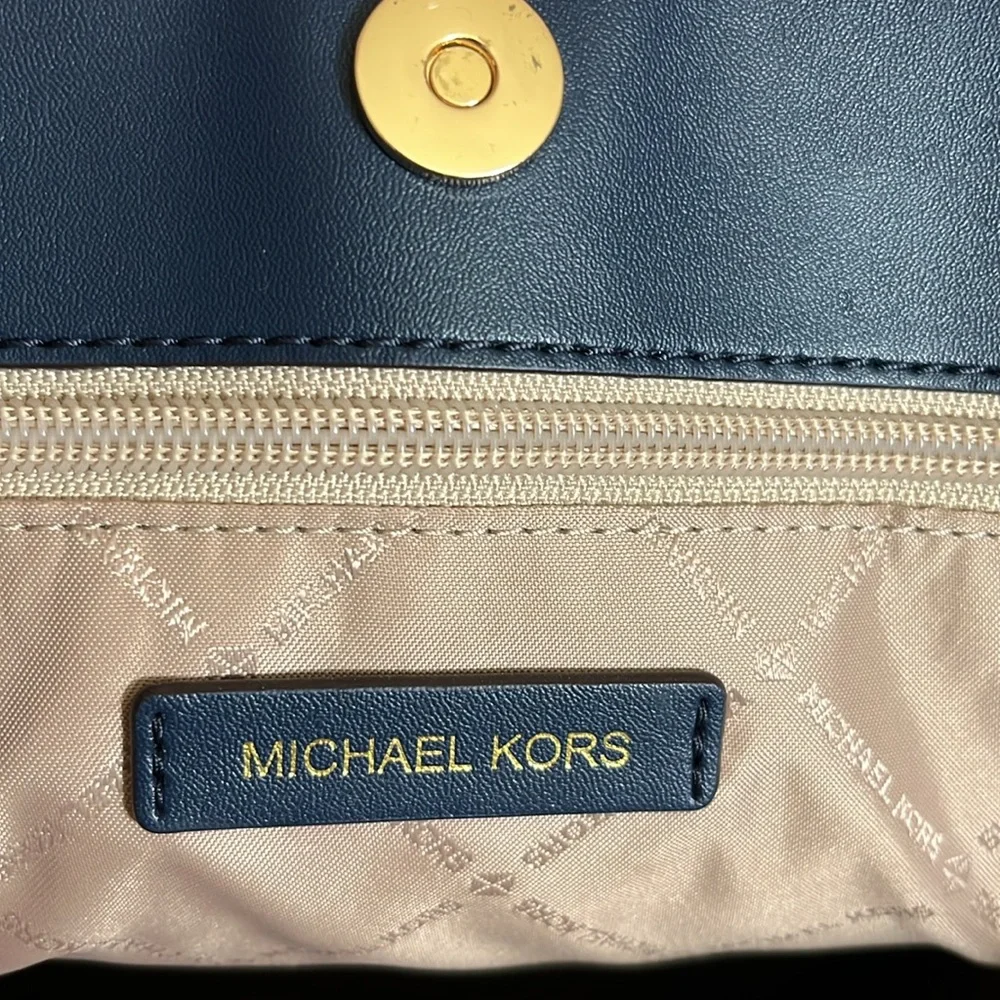 NWT Michael Kors Maple Admiral Blue LG Tote